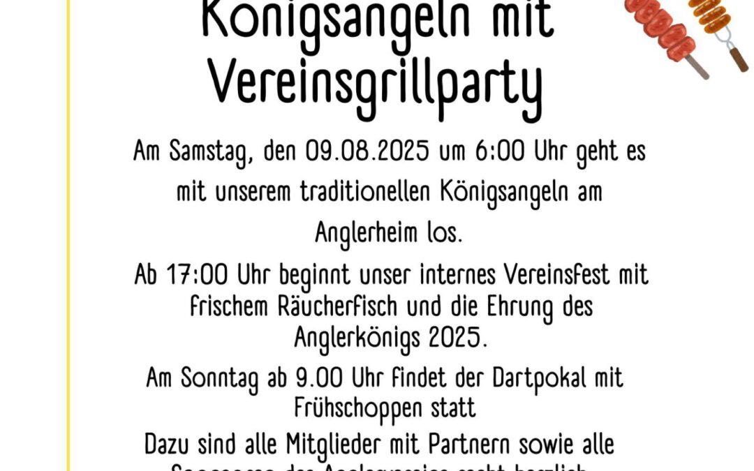 Einladung zur Vereinsgrillparty
