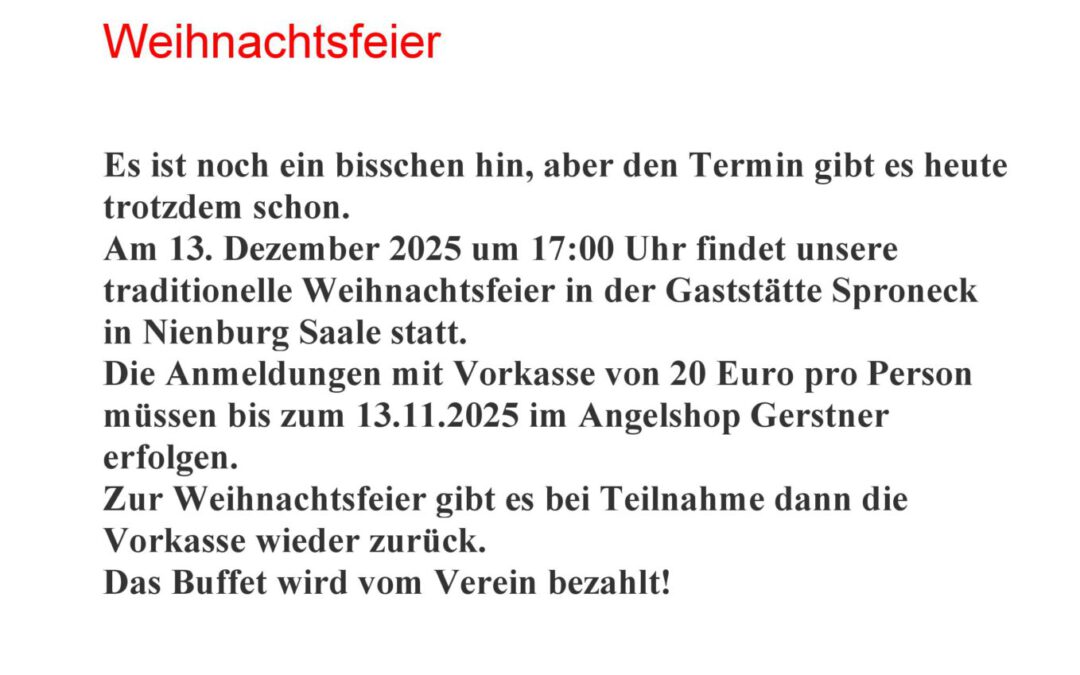 Weihnachtsfeier 2025