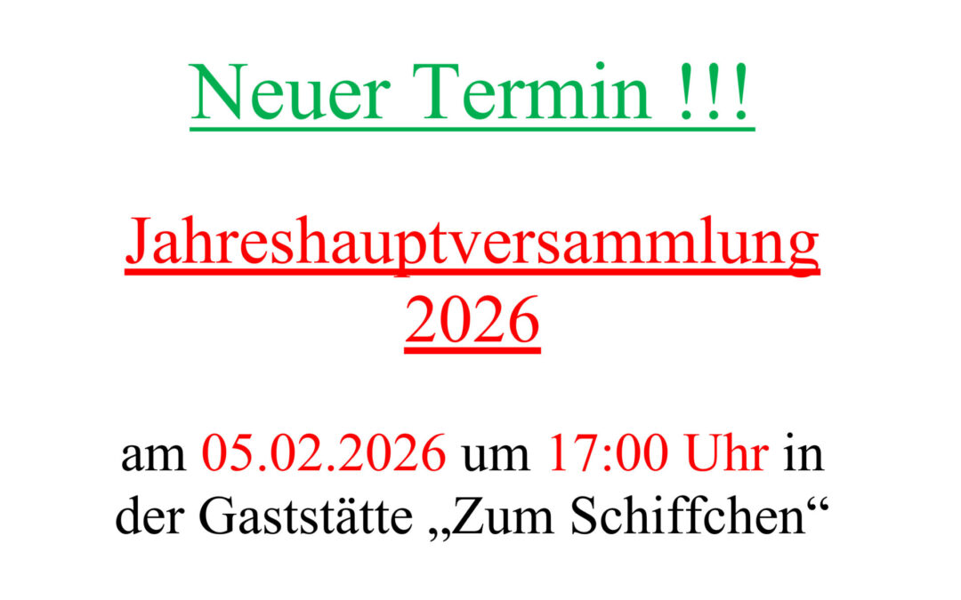 Jahreshauptversammlung 2026