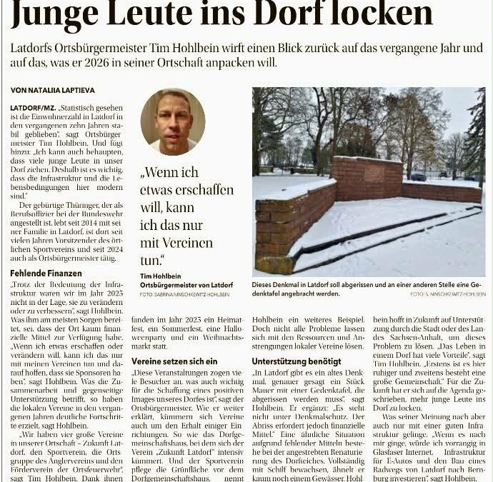 Neues aus der MZ vom 06.02.2026